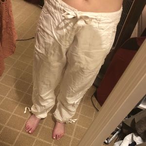 H&M White Linen Pants